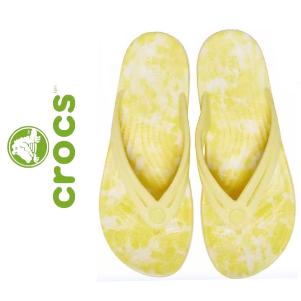 Crocs Women's Yellow Flip Flops